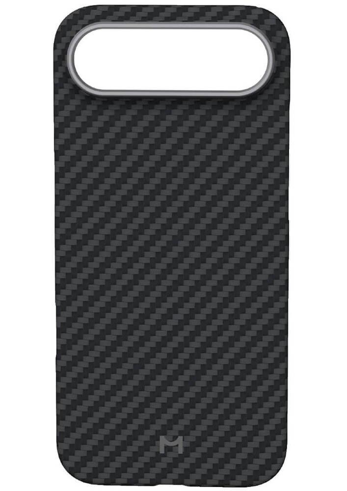 Безрамочный чехол Magssory для iPhone 17 Air, кевлар, MagSafe, черный