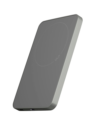 Внешний аккумулятор "vlp" Diamond Energy MagSafe, Qi2, 5000 mAh, натуральный титан